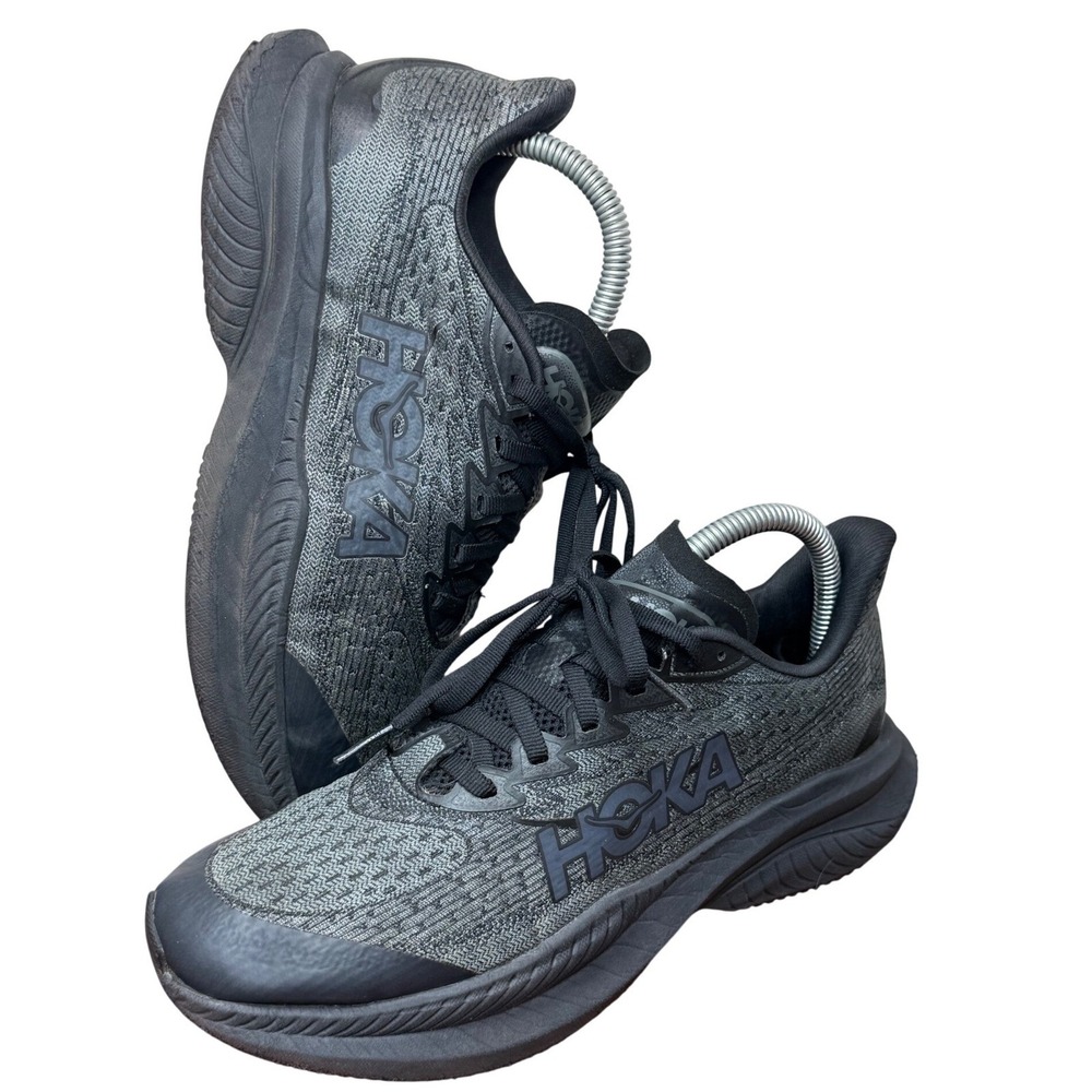 Hoka Mach 6 Black Castlerock Running Shoes Mens 6 Womens 7.5‎ 1147553 BBLC